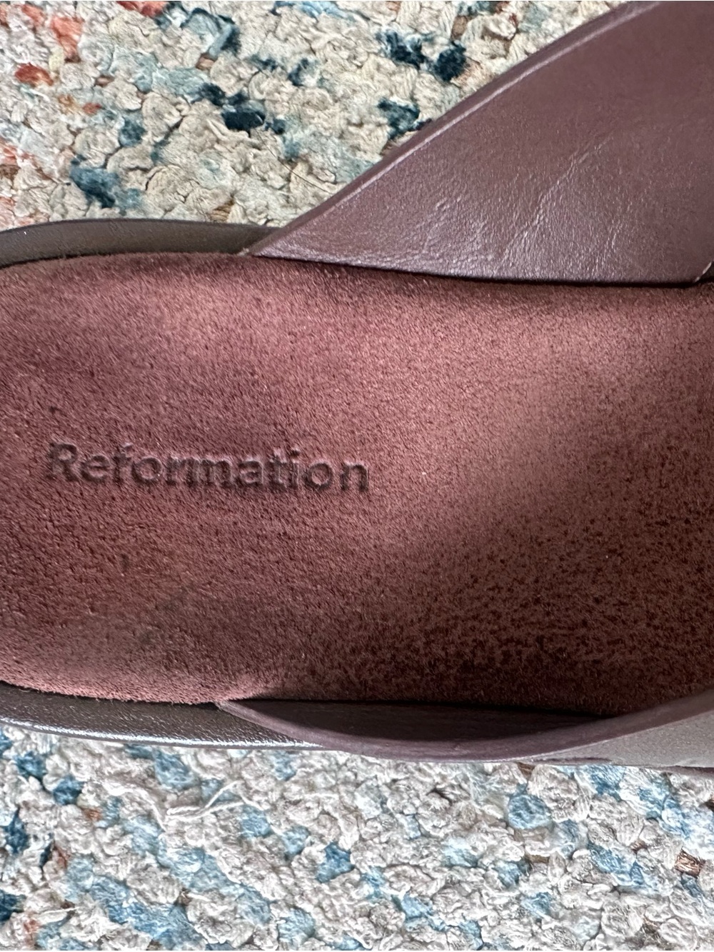Reformation Eden Platform Thong Sandals — Brown - Picture 3 of 4